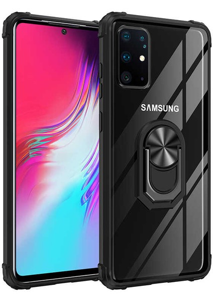 Samsung Galaxy S20 Plus Kılıf Arkası Şeffaf Köşeleri Renkli Tank Kılıf