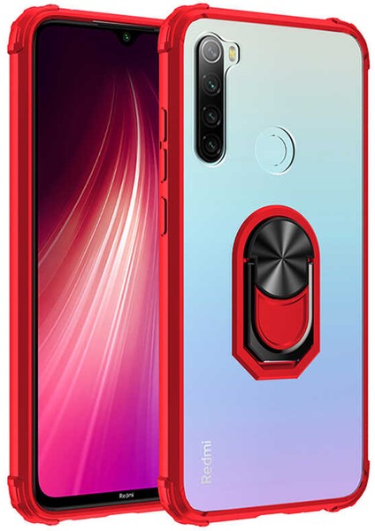 Xiaomi Redmi Note 8 Kılıf Arkası Şeffaf Köşeleri Renkli Tank Kılıf