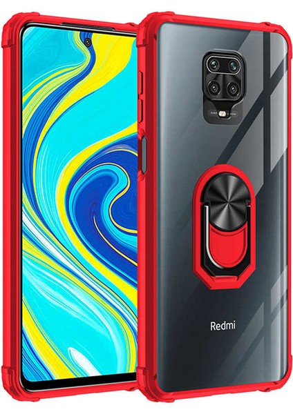 Xiaomi Redmi Note 9s Kılıf Arkası Şeffaf Köşeleri Renkli Tank Kılıf