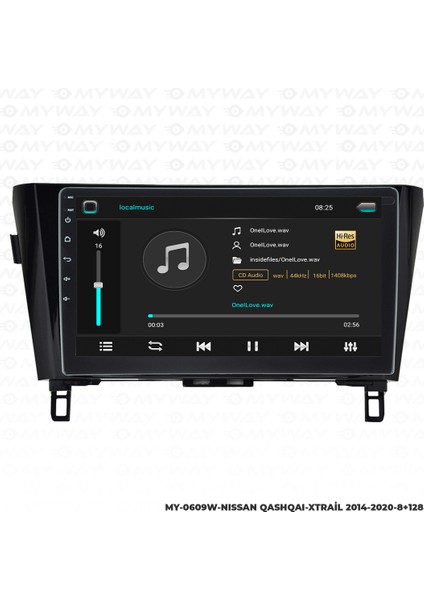 Nissan Qashqai Android Carplay Multimedya Navigasyon Ekran Teyp 8GB+128GB