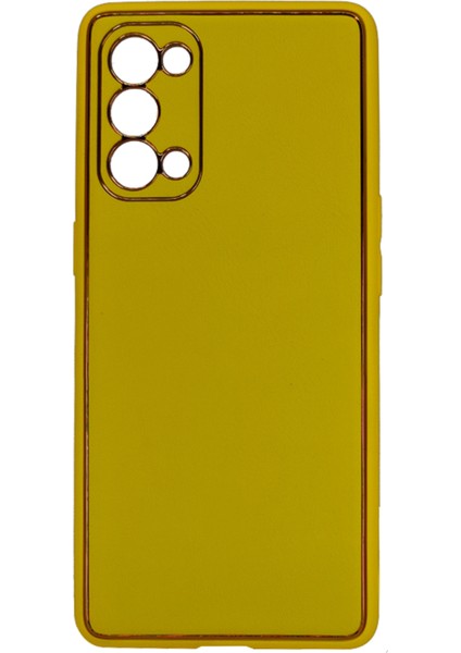 Oppo Reno 5 Pro Uyumlu Coco Leather Seri Arka Koruma