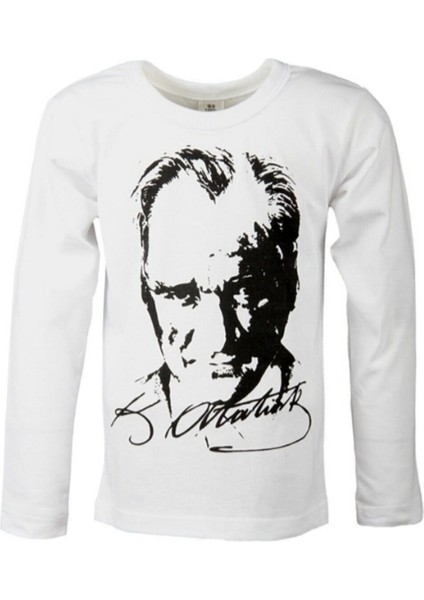 Atatürk Uzun Kollu Penye Süper Kaliteli 23 Nisan 29 Ekim Atatürk Uzun Kol Tişört