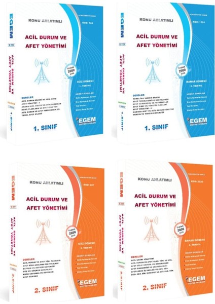 Açık Öğretim (AÖF) Acil Durum ve Afet Yönetimi 1,2,3,4. Sınıf Güz-Bahar Konu Soru Full Tüm Set