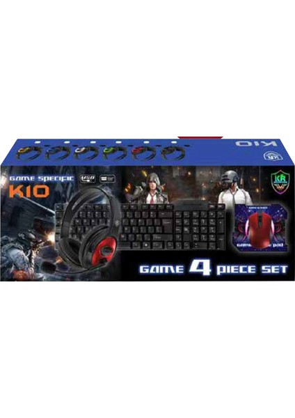 Oyuncu Seti Klavye+Mouse Mouse Pad+Kulaklık K10 Gamer Set