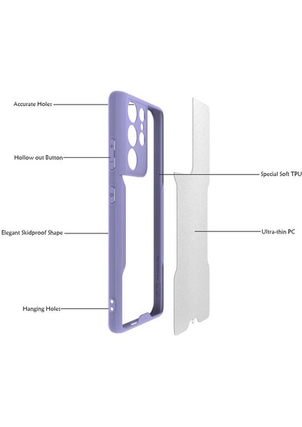 Galaxy S21 Ultra Kılıf Ultra Ince Kamera Korumalı Renkli Kapak