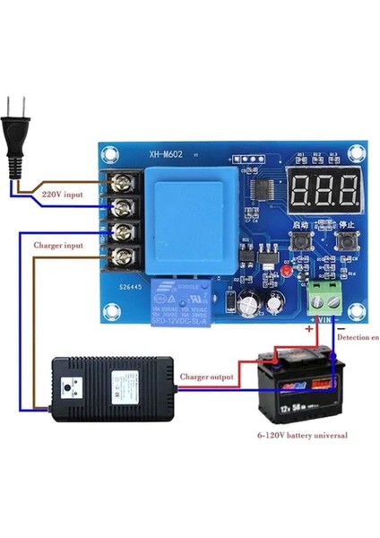 XH-M602 3.7-120V Lityum Pil - Akü Şarj Kontrol Dev