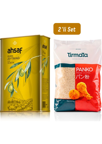 Riviera Zeytinyağı 3 lt + Panko Ekmek Kırıntısı 1 kg