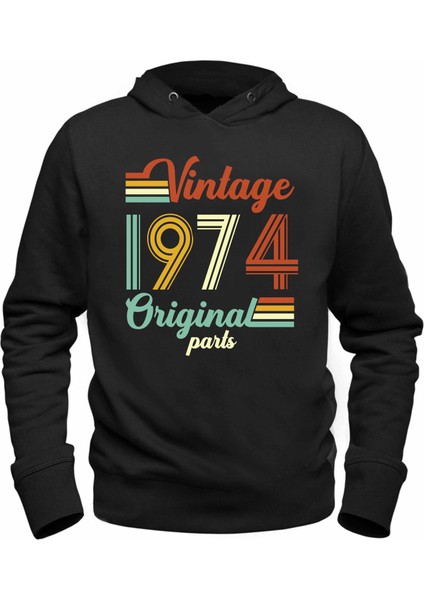 Vintage 1974 Original Parts Siyah Tshirt