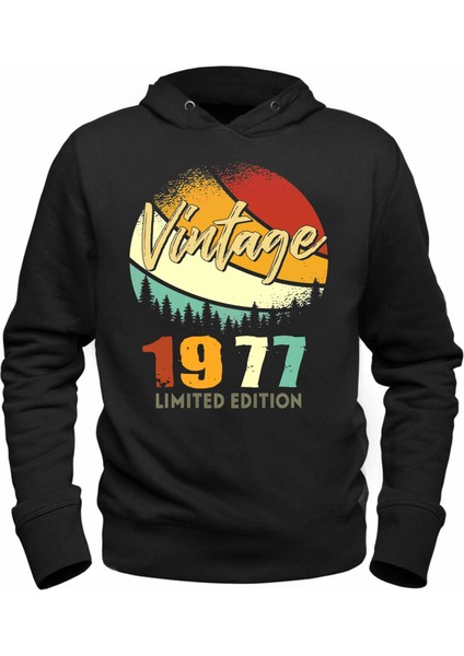 Vintage 1977 Retro Siyah Tshirt