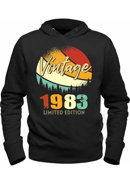Vintage 1983 Retro Siyah Tshirt