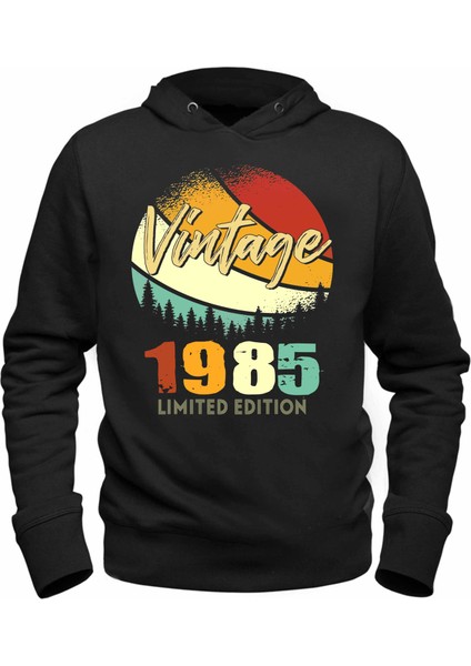 Vintage 1985 Retro Siyah Tshirt