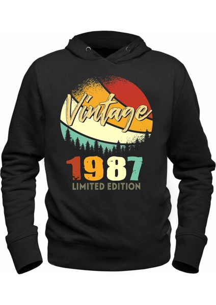 Vintage 1987 Retro Siyah Tshirt