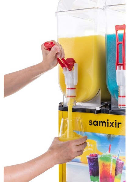 Twin Allure Çiftli 12+12 Lt Slush Buzlaş Karlamaç Makinesi SLUSH-24-YA