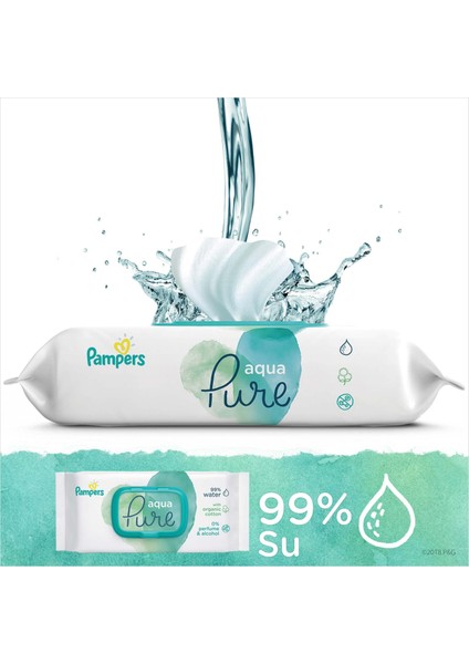 Pampers Aqua Pure Islak Havlu Mendil 48 X18 (864 Yaprak)