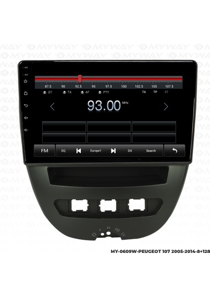 Peugeot 107 Android Carplay Multimedya Navigasyon Ekran Teyp 8GB+128GB fiyatları