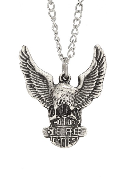 Motor Ride Free Cycles Kartal Motorcu Kolye Antik Gümüş Kaplama fiyatları