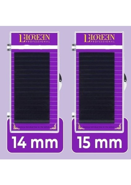 Professional 2li Ipek Kirpik Set 0.07 D Kıvrım 14-15MM