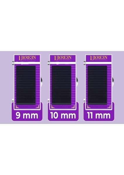 Professional 3lü Ipek Kirpik Set 0.05 C Kıvrım 9-10-11MM