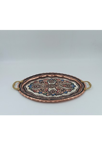Bakır Tepsi , Oval , Erzincan Işlemeli 4 Kişilik fırsatları