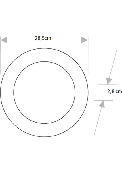 CT-5273 30W/3200K Alm. S.ü Led Armatür (Günışığı-10 Adet) fiyatları