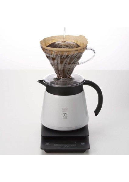 V60 03 Yalıtımlı Paslanmaz Servis Sürahisi 750ml ( Beyaz )