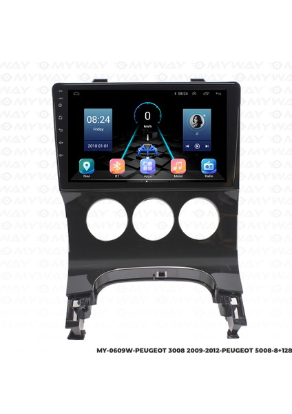 Peugeot Partner Tepee Android Carplay Multimedya Navigasyon Ekran Teyp 8GB+128GB