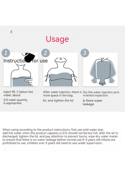 Kalınlaştırılmış Polar Su Enjeksiyonlu Sıcak Su Torbası(Yurt Dışından)