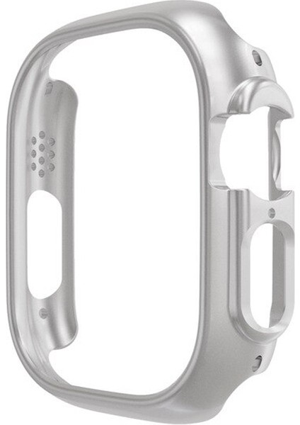 Apple Watch Ultra 49MM Kasa Koruyucu Sert Önü Açık HS01 Gümüş