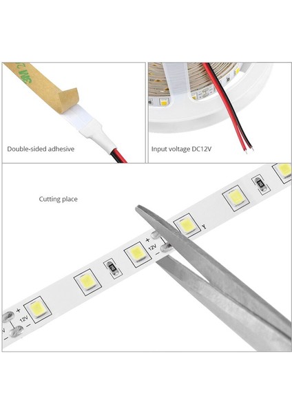 Şerit LED Işık Iç Ortam Gün Işığı 12 Volt 5 Metre
