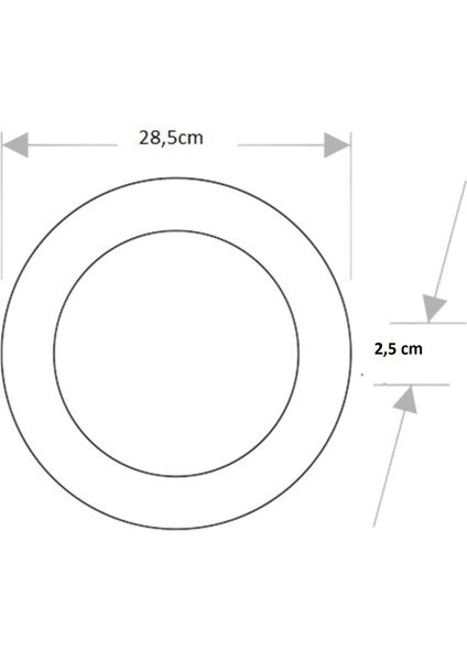 CT-5273 30W/6500K Alm. S.ü Led Armatür (Beyaz-10 Adet) fiyatları