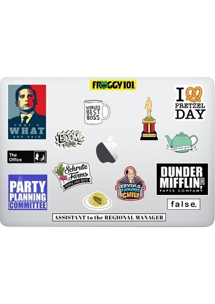 The Office Temalı Laptop Notebook Tablet Sticker Seti 15 Adet