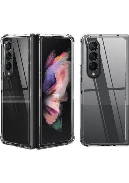 Samsung Galaxy Z Fold 4 Kılıf Antishock Korumalı Silikon Renksiz