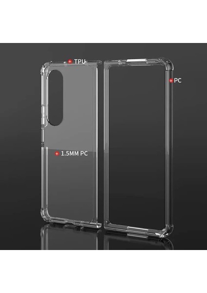 Casestreet Samsung Galaxy Z Fold 4 Kılıf Antishock Korumalı Silikon Renksiz fırsatları