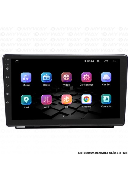 Renault Clıo 5 Android Carplay Multimedya Navigasyon Ekran Teyp 8GB+128GB
