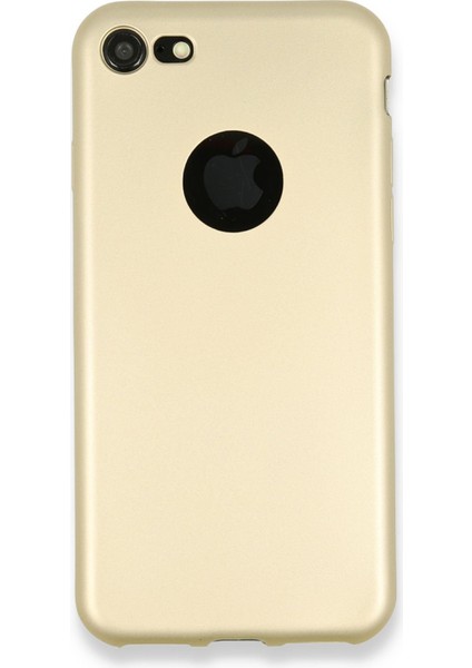 Apple iPhone 7 Kılıf Premium Rubber Silikon - Gold