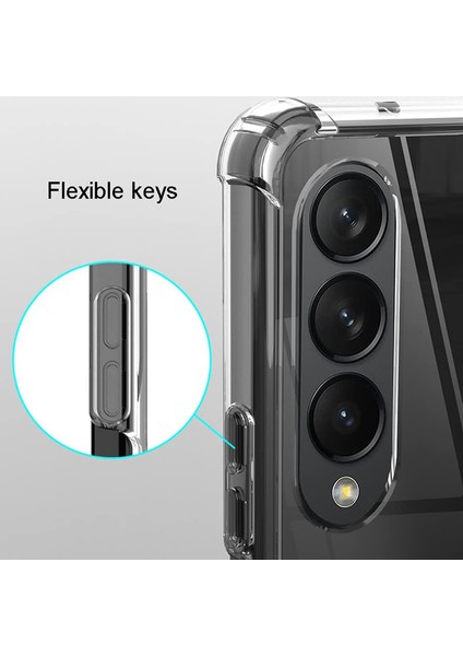 Samsung Galaxy Z Fold 4 Kılıf Antishock Korumalı Silikon Renksiz fiyatları