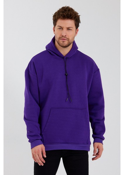 3 Iplik Oversize Kapşonlu Sweatshirt