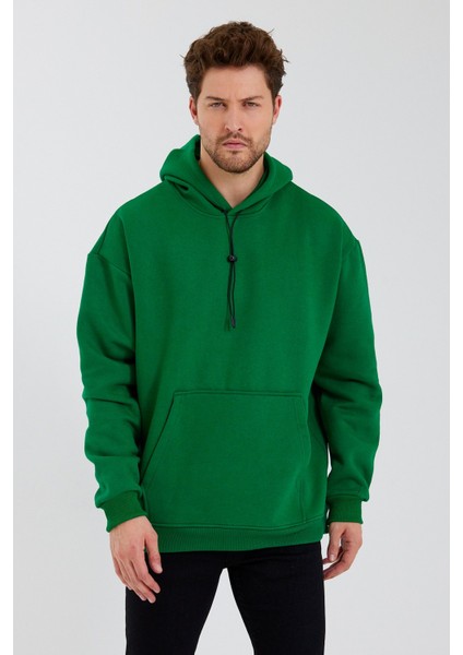 3 Iplik Oversize Kapşonlu Sweatshirt
