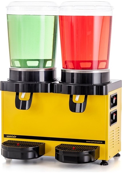 Samixir Twin Panoramik Analog 10+10 Lt Soğutuculu İçecek Dispenseri Makinesi MM20-AY