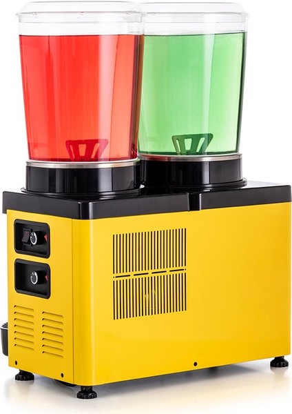 Samixir Twin Panoramik Analog 10+10 Lt Soğutuculu İçecek Dispenseri Makinesi MM20-AY fırsatları