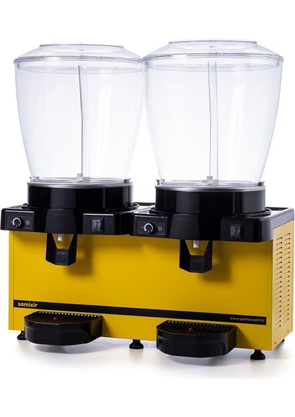 Samixir Panoramik Twin 22+22 Lt Fıskiyeli Soğuk İçecek Makinesi SS44-AY