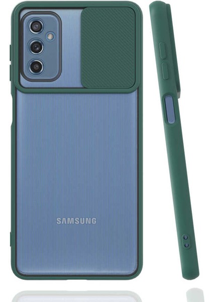 Samsung Galaxy M52 Kılıf Kamera Lens Korumalı Sürgülü Slayt Kılıf