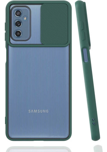 Kip GSM Samsung Galaxy M52 Kılıf Kamera Lens Korumalı Sürgülü Slayt Kılıf