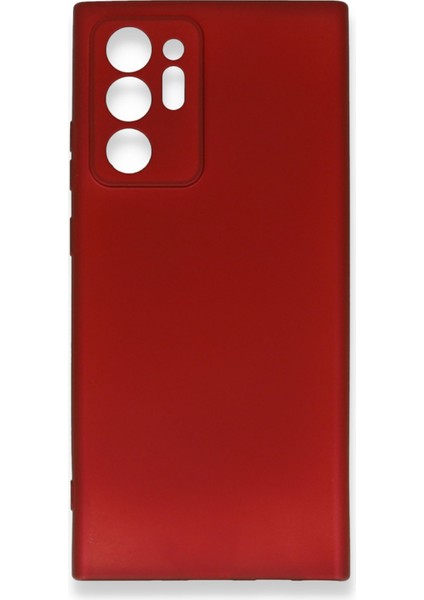 Samsung Galaxy Note 20 Ultra Kılıf Premium Rubber Silikon - Bordo