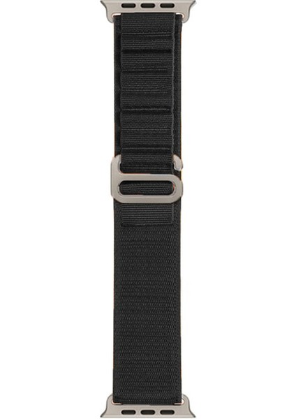 Apple Watch 4 5 42MM Kordon Ayarlanabilir Kumaş HS06 Siyah