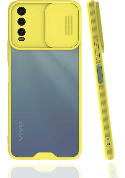 Vivo Y20 Kılıf Kamera Lens Korumalı Sürgülü Slayt Kılıf