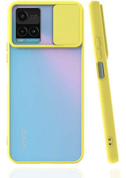 Vivo Y21S Kılıf Kamera Lens Korumalı Sürgülü Slayt Kılıf