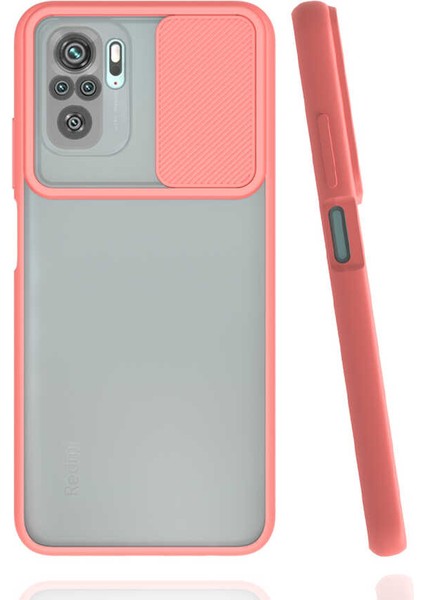 Xiaomi Redmi Note 10 Kılıf Kamera Lens Korumalı Sürgülü Slayt Kılıf