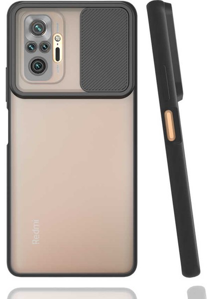 Xiaomi Redmi Note 10 Pro Kılıf Kamera Lens Korumalı Sürgülü Slayt Kılıf