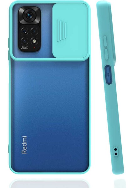 Xiaomi Redmi Note 11S Global Kılıf Kamera Lens Korumalı Sürgülü Slayt Kılıf